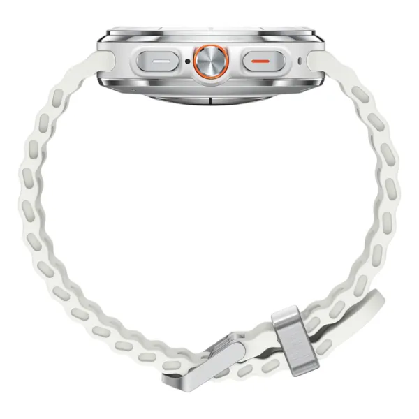 Умные часы Samsung Galaxy Watch Ultra 47мм, ремешок Marine (Titanium White, 2025)